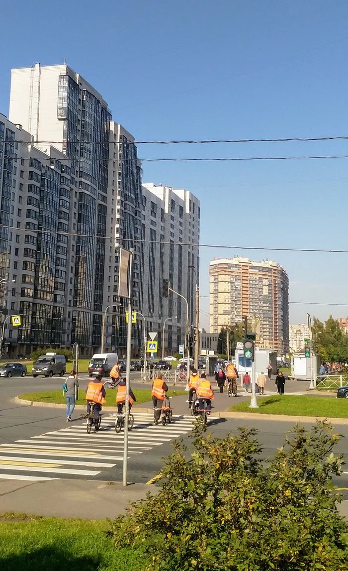 Color revolution in St. Petersburg?) - Orange, Street cleaner, Violation of traffic rules