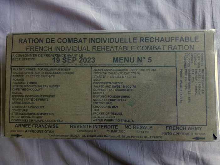 French IRP - My, Army, French Army, Irp, Dry ration, French Foreign Legion, Food, Canned food, The diet, Longpost