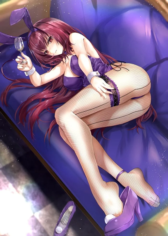 Bunny - NSFW, Art, Anime art, Erotic, Fate, Fate grand order, Scathach, Bunnysuit, Rabbit, Anime