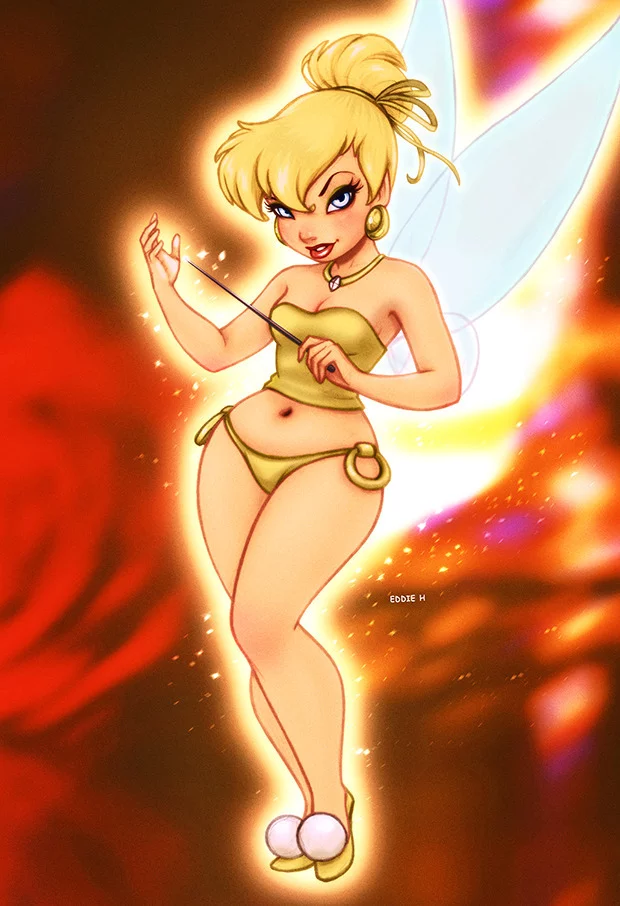 Tinkerbell outfit - NSFW, Мультфильмы, Walt Disney Company, Эротика, Арт, Eddieholly, Питер Пен, Фея, Фея Динь-Динь