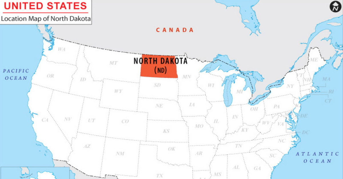 Части сша на карте. Штат North Dakota. Дакота на карте США. Штат Северная Дакота на карте США. Северная Дакота на карте США.