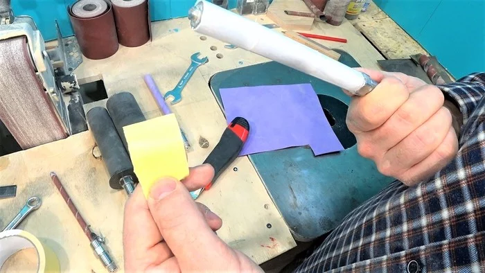 Do-it-yourself sanding sleeve for sanding drums - Master Class, With your own hands, Video, Longpost, Workshop, Life hack, Cunning, Carpenter, Needlework with process
