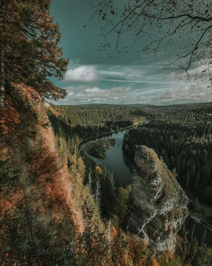 Пермский край - Фотография, Пермский край, Россия, Природа, Лес, Река, Тучи, Радуга, Длиннопост