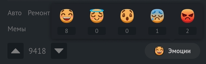 Emotions or positives - My, Emoji, Interesting to know, Peekaboo, Site functionality, Emotions, Screenshot