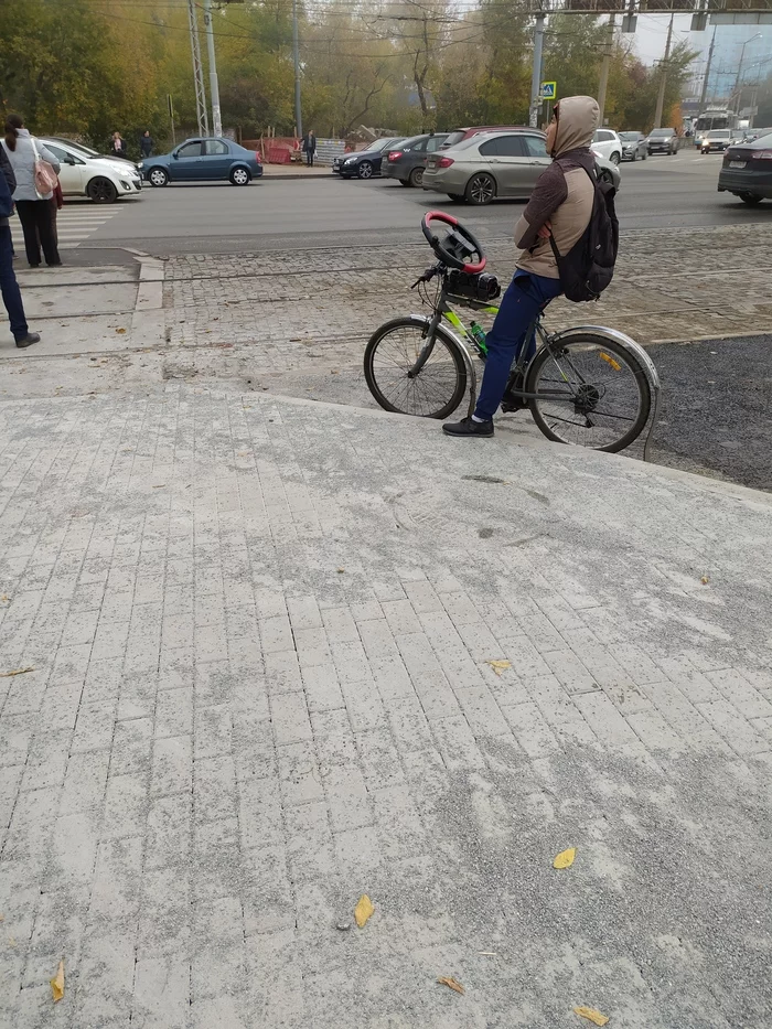 When you wanted a car, but only had enough money for a steering wheel - My, A bike, Steering wheel