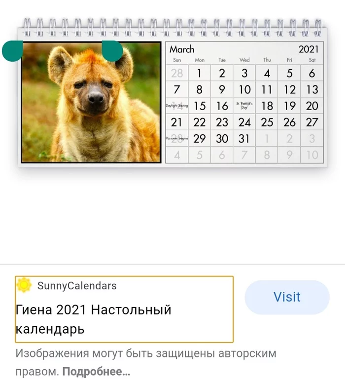 I want this calendar for 2021 - The calendar, Hyena, New Year, 2021, Spotted Hyena, Longpost