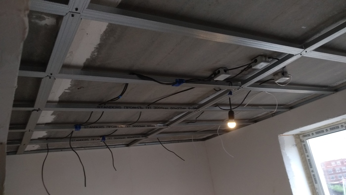 Потолок из ГКЛ | Пикабу