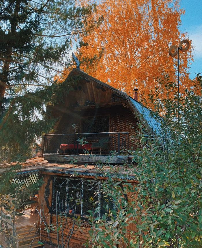 Autumn - My, Autumn, House, Dacha, The photo, Autumn leaves