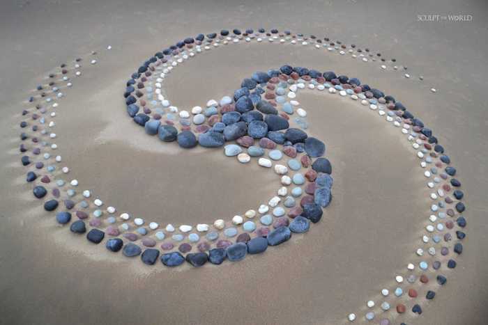 Land art / artist John Forman - land art, Beach, Longpost