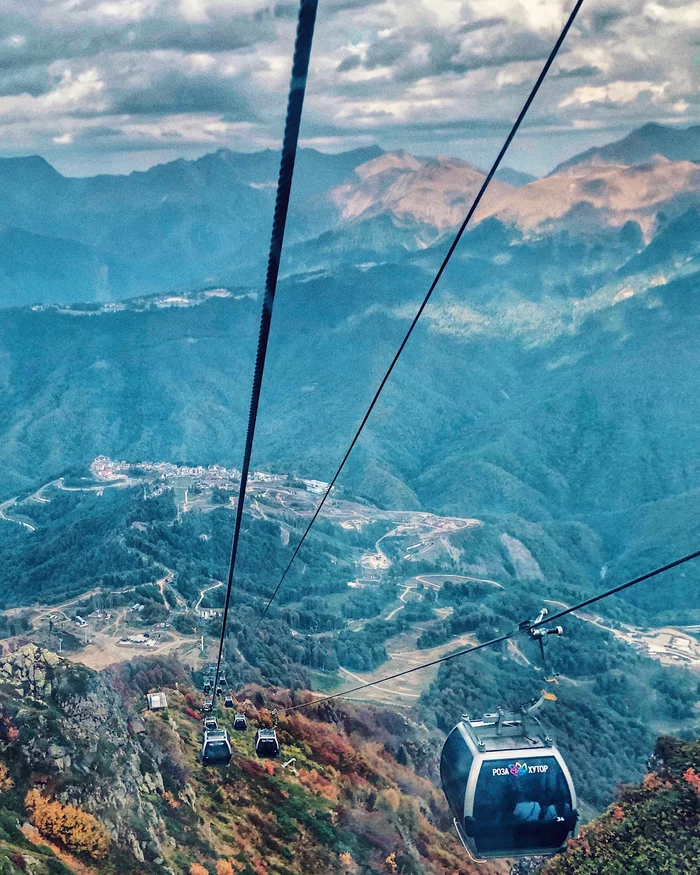 Rosa Khutor cable car - Sochi, Nature, Cable car, Rosa Khutor, Beautiful view