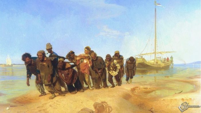 Why did Russia need barge haulers when steamboats already existed? - Barge Haulers, Barge Haulers on the Volga, Russia, Work, Barge, Steamer, Interesting, Longpost