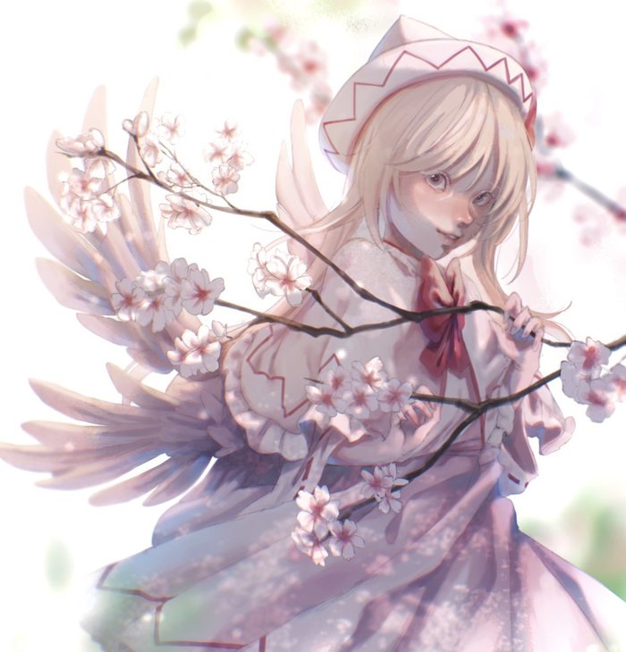 Lily White , Anime Art, Touhou, Lily White