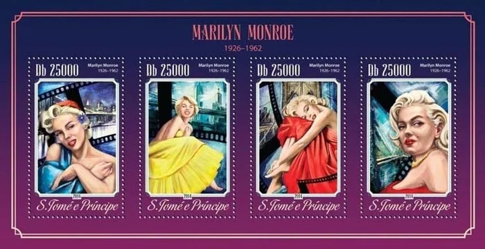 MM on postage stamps (XXXII) Cycle Magnificent Marilyn - Part 253 - NSFW, Cycle, Gorgeous, Marilyn Monroe, Beautiful girl, Actors and actresses, Celebrities, Stamps, Blonde, , Collecting, Philately, USA, Longpost, 20th century, 1955, 1954, 1956, Photos from filming, Hollywood, Movies, 2014