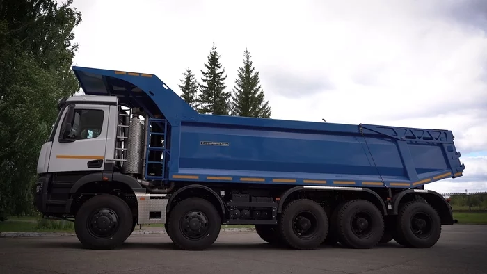 KAMAZ-65805 Atlant (10x6) — New mining dump truck - Kamaz, Dump truck, Russian production, Russian car industry, Prototype, Truck, Video, Longpost, Yandex Zen, Domestic auto industry