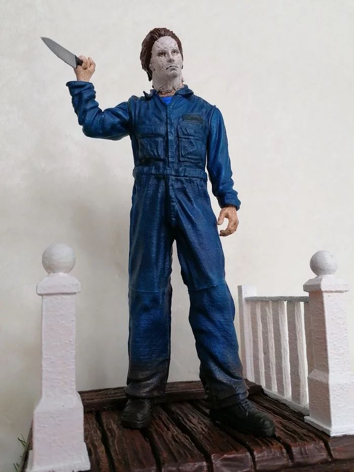 Michael Myers from Halloween / Michael Myers from Halloween - My, Movies, Horror, Figurines, Models, Halloween, Night light, Fearfully, Maniac, 3D печать, 3D printer, Longpost