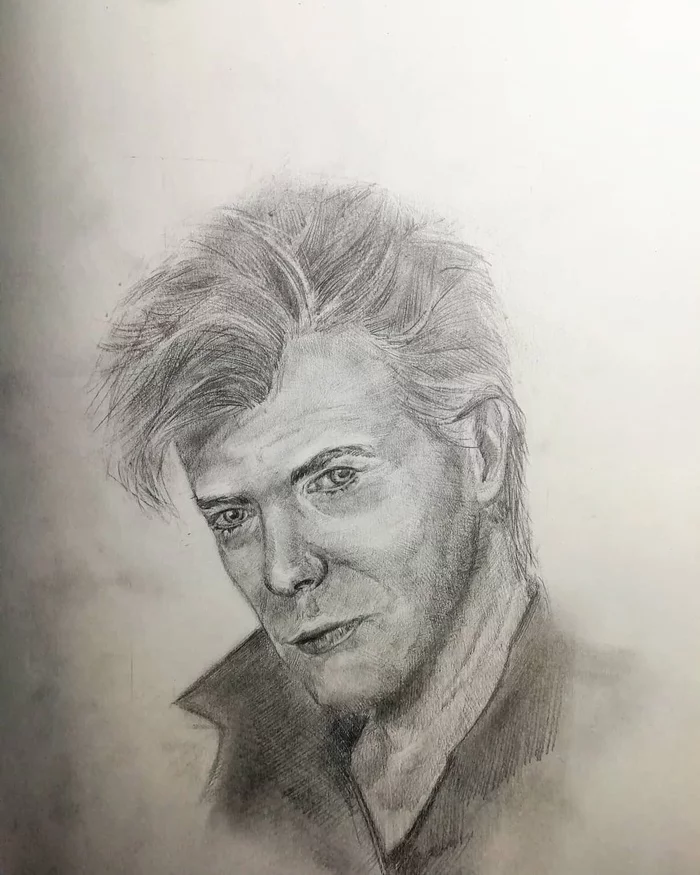 David Bowie - My, David Bowie, Portrait, Pencil drawing, Art