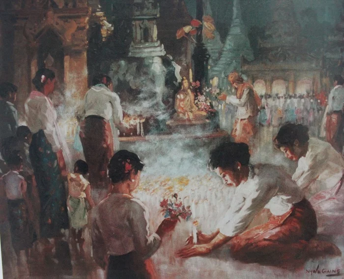Burmese painting of the Rangoon school: the reality of legends and the legendary nature of reality - My, Asia, Story, Myanmar, Painting, Longpost