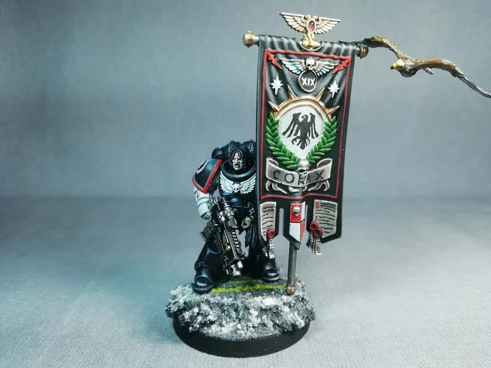 Raven guard ancient - My, Warhammer 40k, Wh miniatures, Longpost