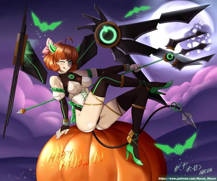 Penny Polendina - NSFW, Anime, RWBY, Anime art, Hosen Hocen, Art, Penny Polindina, Pumpkin, Pin up