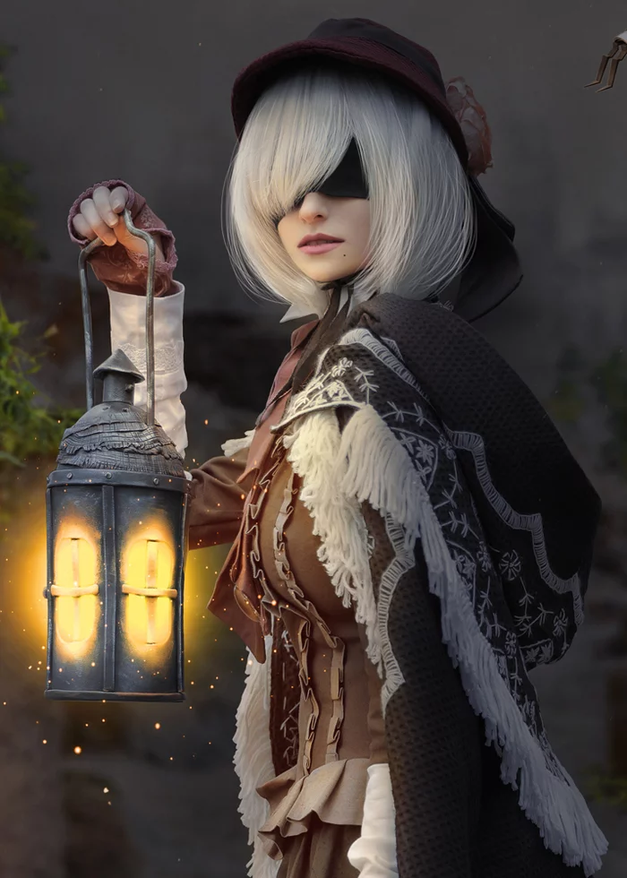 2B - Nier Automata - Plain Doll Bloodborne Cosplay by Claire Sea - Моё, Косплей, NIER Automata, Yorha unit No 2 type B, Bloodborne, Plain Doll, Компьютерные игры, Видеоигра, Длиннопост