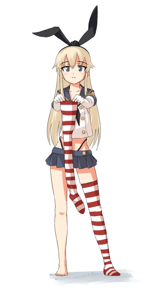 Shimakaze - Kantai Collection, Shimakaze, Anime Art, Чулки