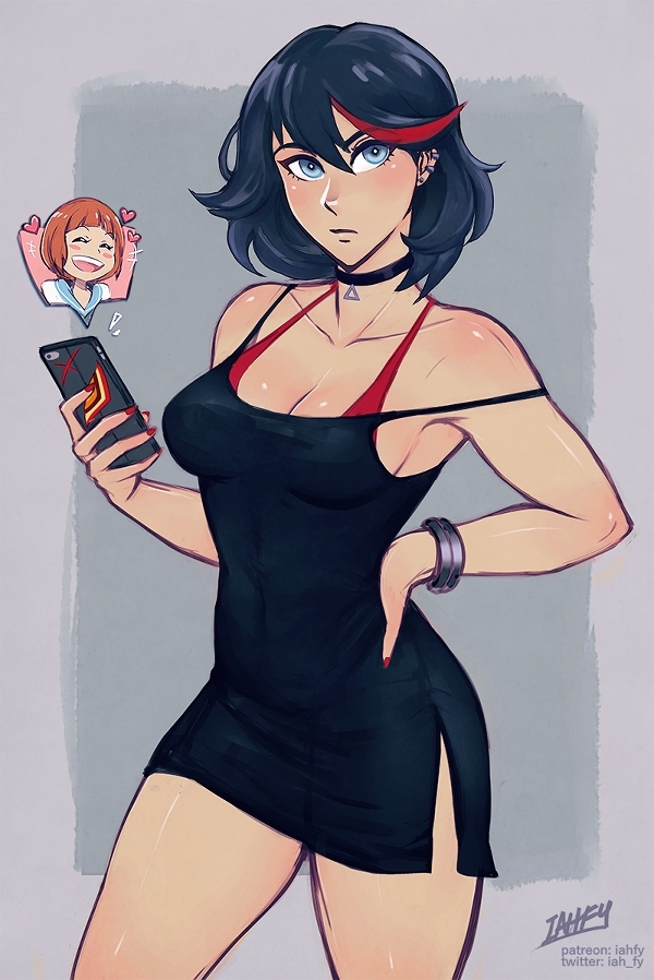 Ryuko Matoi - Art, Kill la Kill, Matoi Ryuuko, Iahfy, Drawing, Fan art, Longpost, Anime