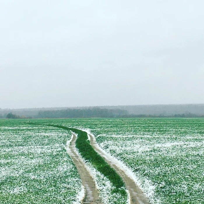 Дорога в лето - Моё, Снег, Дорога, Лето, Фотография