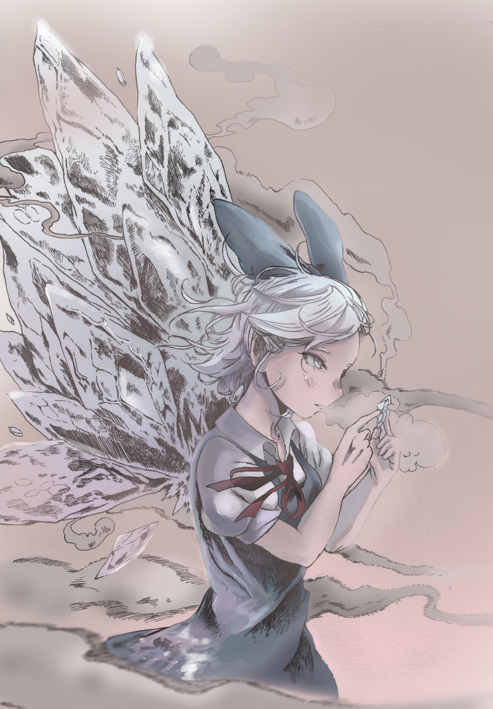Arts Touhou, Kochiya Sanae, Cirno, Remilia Scarlet, Anime Art, , , 