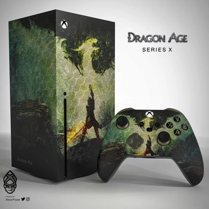 Custom Xbox Series X design by @xboxpope - Xbox, Xbox series x, Customization, Design, Gamepad, Dragon age, Consoles, Console games, Oreo, Gotham Knights, Warframe, Longpost