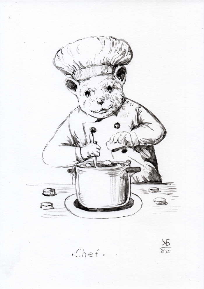 Inktober  22 - Chef Inktober, , , , 