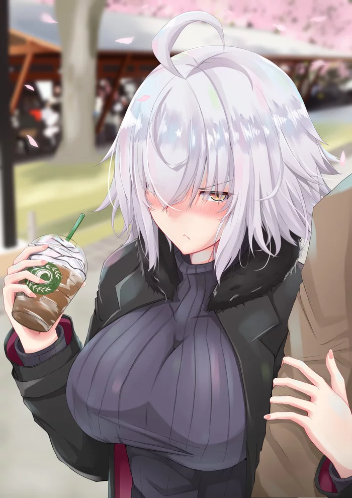 Jeanne - Anime, Anime art, Art, Fate, Fate grand order, Jeanne alter, Blush