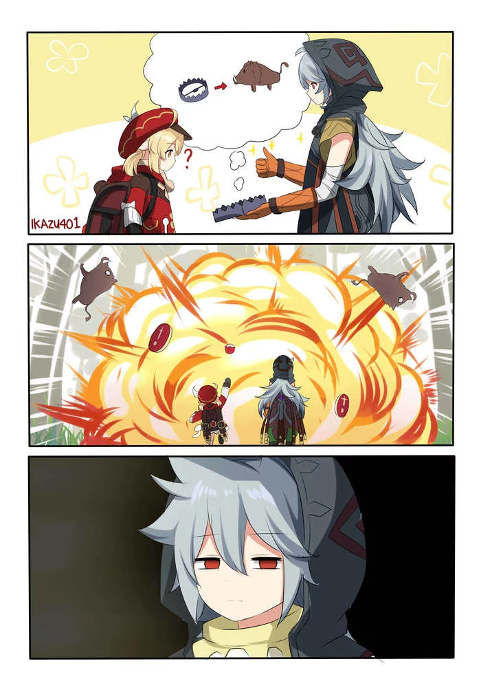 Bakuretsu bakuretsu lalala - Genshin impact, Razor, Comics, Klee (Genshin Impact)