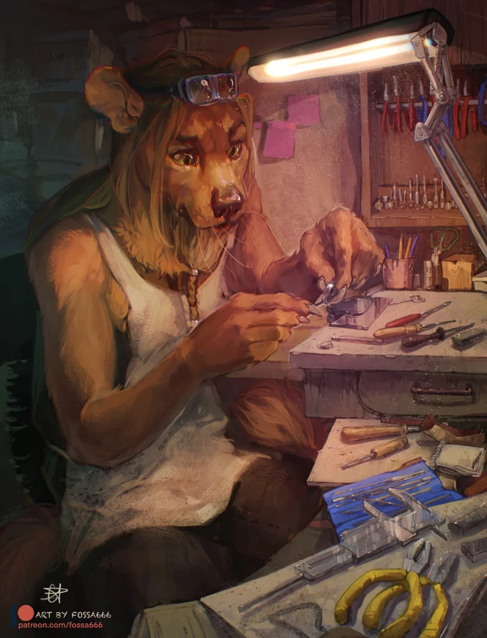 Jeweler - Furry, Art, Workshop, Fossa666, Tools