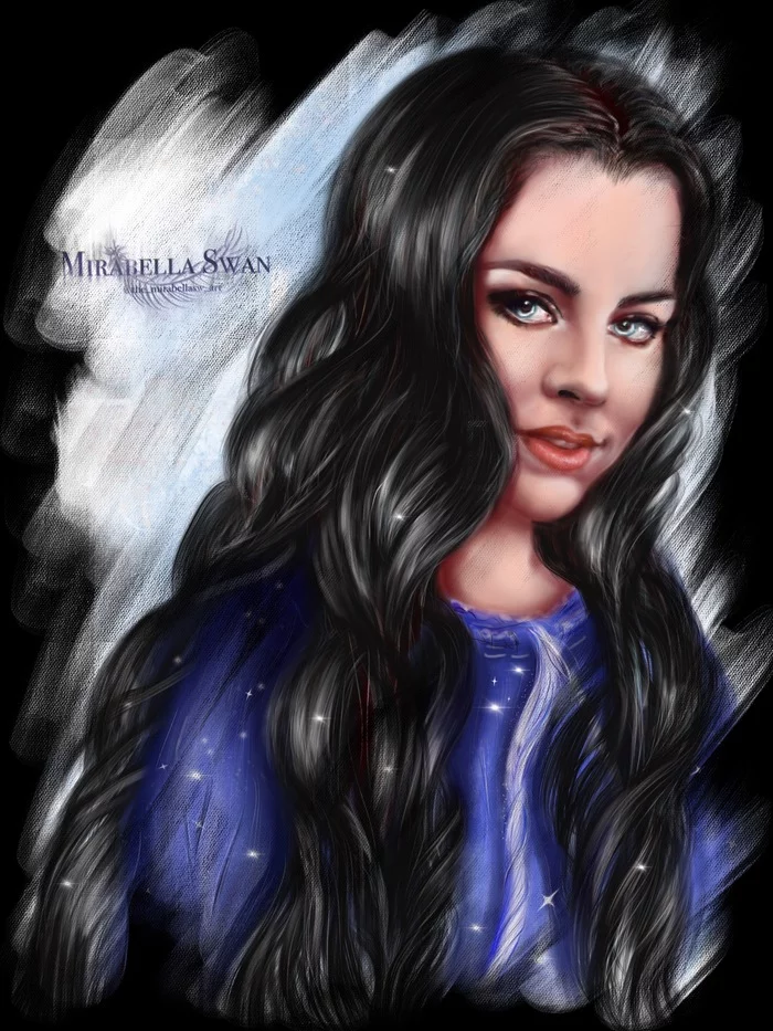 Digital illustration - My, Portrait, Evanescence, Digital drawing, Art, Digital, Musicians, Rock, Beautiful girl, Drawing