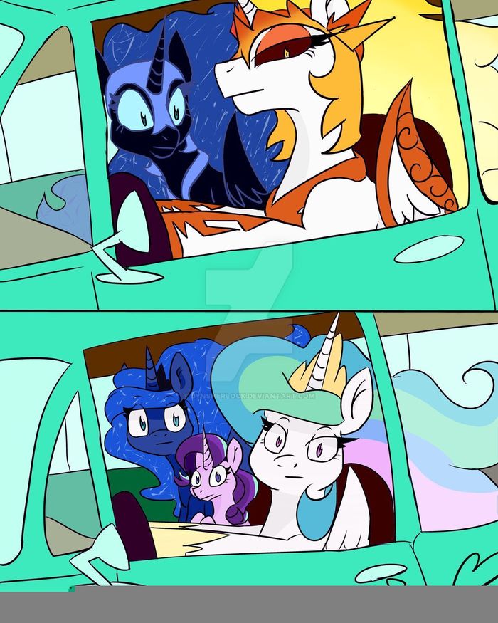 Same Energy My Little Pony, Nightmare Moon, Daybreaker, Princess Luna, Princess Celestia, Starlight Glimmer