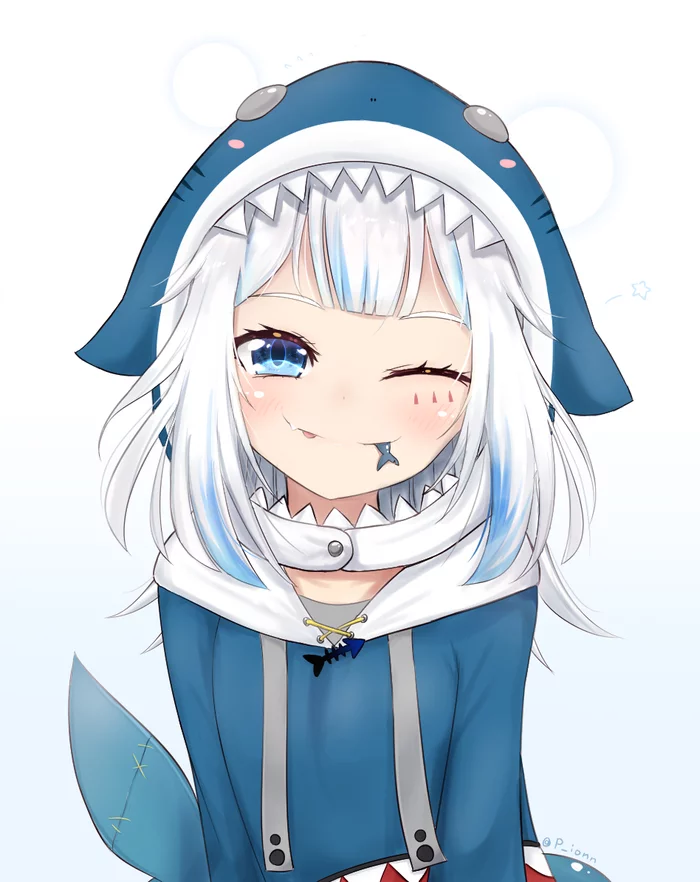 Gawr Gura Set - Аниме, Anime Art, Gawr Gura, Hololive, Акула, Плюшевые игрушки, Длиннопост