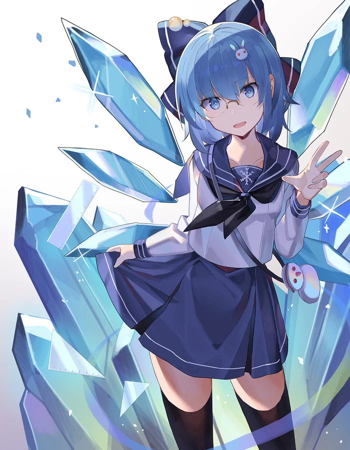 Cirno - Touhou, Anime art, Anime, Cirno, Rin falcon