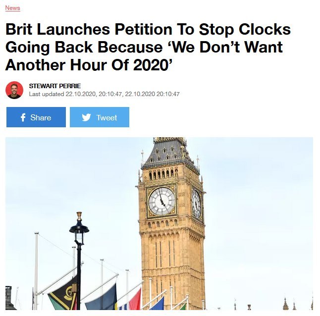 This is the right initiative! - Петиция, 2020, Great Britain, Time, Summer and winter time