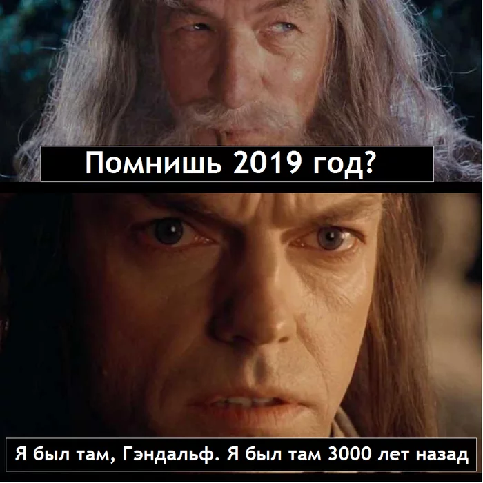 Eh ... - Lord of the Rings, Gandalf, Elrond, 2019, Coronavirus, Translated by myself, Picture with text