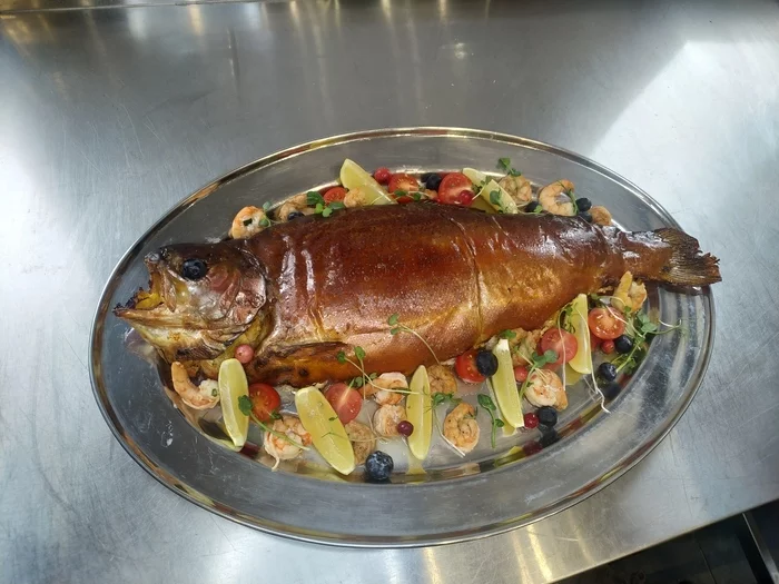 Stuffed trout - My, Food, Hobby