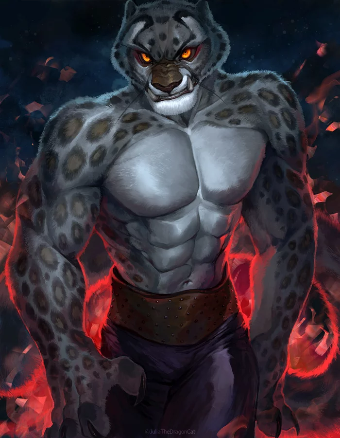 Tai Lung - Art, Kung Fu Panda, Tai Lung, Juliathedragoncat, Speed ??painting, Jock, Snow Leopard, Video, Furry feline, Furry snow leopard, Furry