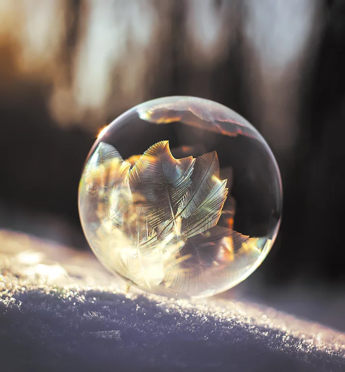 Winter fun - My, Bubble, freezing, The photo, Longpost