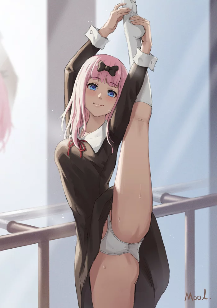 Fujiwara Chika - NSFW, Art, Anime, Anime art, Kaguya-Sama wa Kokurasetai, Fujiwara chika, Girls, Erotic, Hand-drawn erotica, Underwear, Crotch, Hoba, Mool yueguang