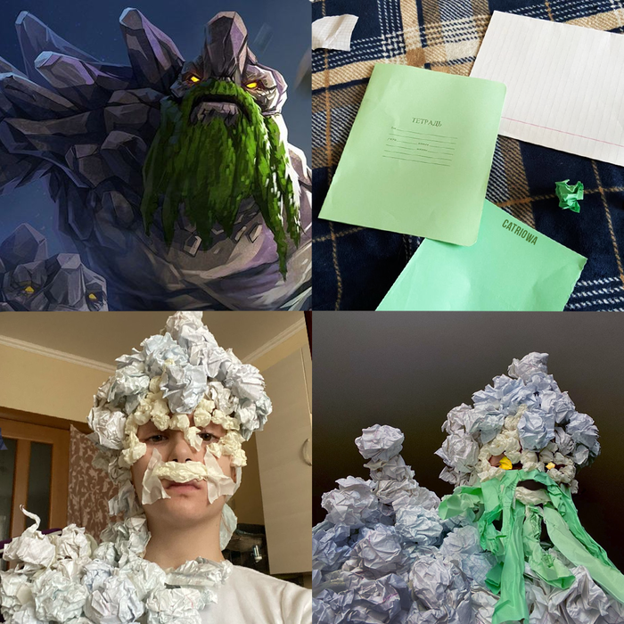 Сделала бюджетный косплей на Tiny из Dota 2