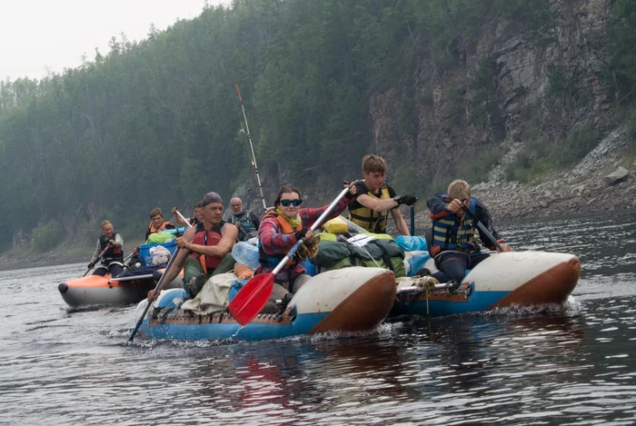 In the name of speed - My, The photo, Vitim River, Water tourism, Transbaikalia, People, Catamaran, I want criticism