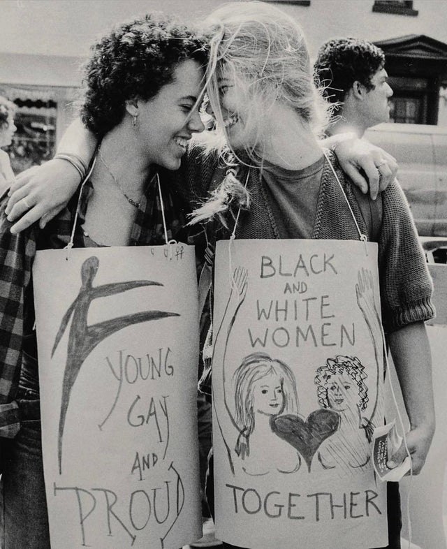 LGBT demonstration, 1984 - LGBT, Lesbian, Demonstration, Girls