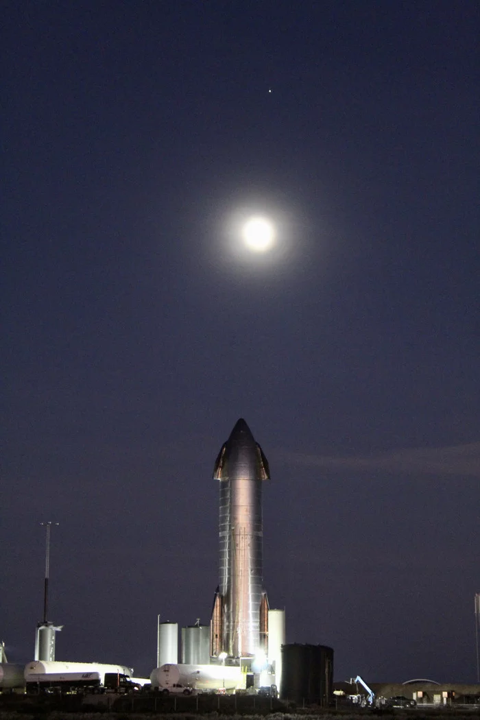 Марс, Луна, Starship - SpaceX, Starship, Фотография, Космический корабль