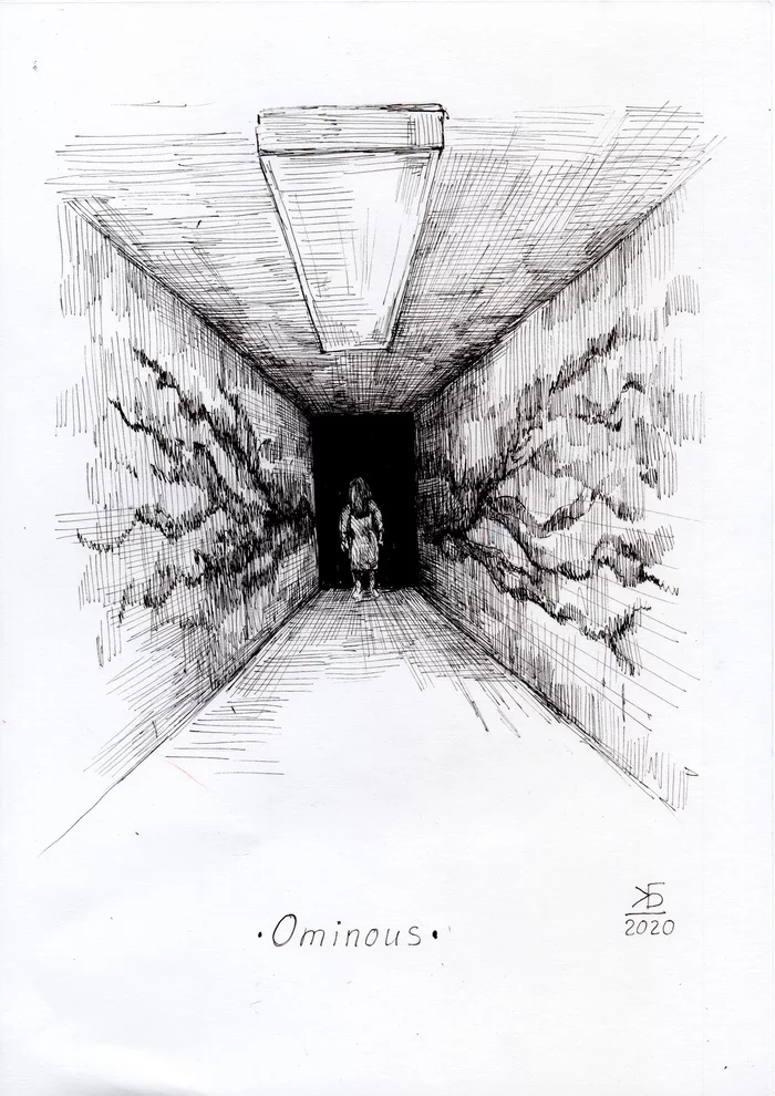 Inktober. Day 30 - Ominous - Graphics, Mascara, Drawing, My