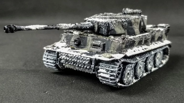 Танк Tiger I в 1/72 масштабе. Танк под диораму - Моё, Масштабная модель, Модели, Танки, Tiger I, Сборная модель, Стендовый моделизм, Видео, Длиннопост