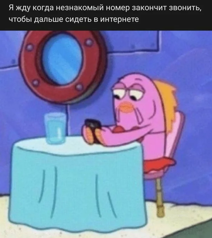 Zhdun - Unfamiliar room, Phone call, SpongeBob, Picture with text
